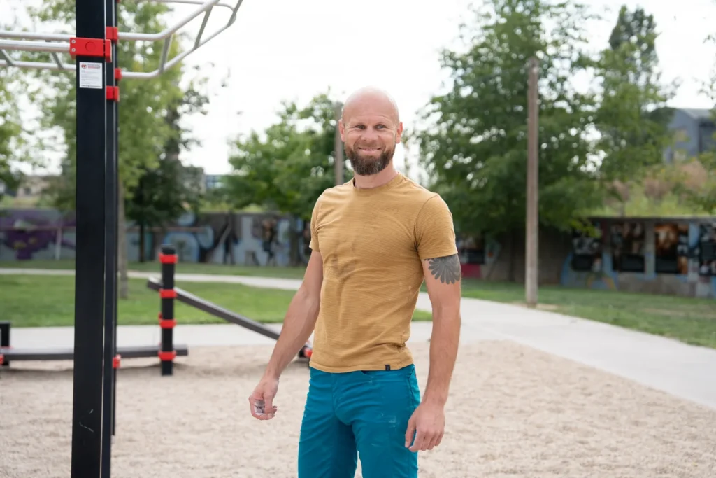 Marcel Štrublík na venkovním hřišti