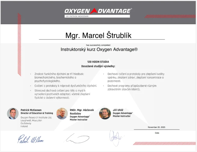 Marcel Štrublík – certifikát, osvědčení, kurzy
