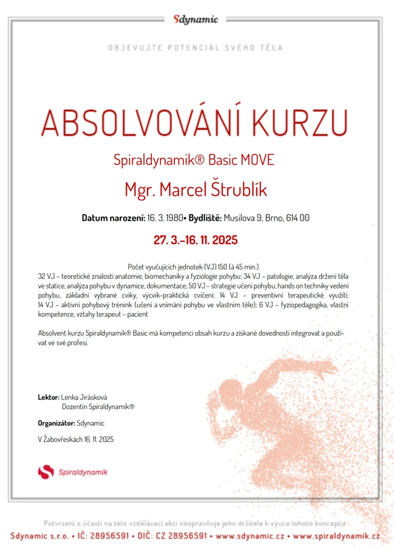 Marcel Štrublík – certifikát
